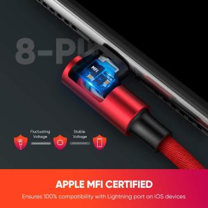 Cáp sạc nhanh iPhone/ iPad UGREEN US299 - Đầu bẻ vuông góc