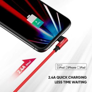 Cáp sạc nhanh iPhone/ iPad UGREEN US299 - Đầu bẻ vuông góc