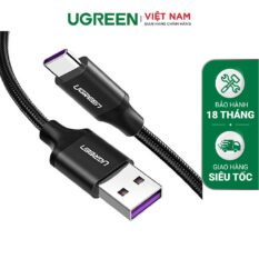 Cáp sạc nhanh Type C 40W UGREEN US279 - Sạc nhanh dòng tối đa đạt 5A, truyền tải dữ liệu tốc độ cao - Vỏ bện nylon chống rối