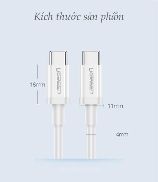 Cáp Type C to Type C UGREEN US264 sạc nhanh 3A