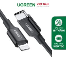 Cáp sạc nhanh Type C UGREEN US171 Sạc nhanh 18W, đạt chuẩn Mfi - Tốc độ truyền dữ liệu 480Mbps - Đen-Lightning-1