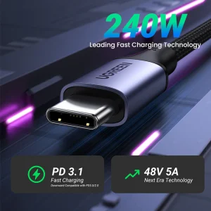 Cáp sạc nhanh Type C Ugreen US535