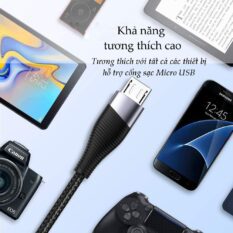 Cáp sạc và truyền dữ liệu cho điện thoại Android USB 2.0 sang Micro USB (hỗ trợ sạc nhanh 18W 5V-2.4A công nghệ sạc Quick Charge 3.0) dài 0.5-2m UGREEN ED017