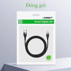 Cáp sạc và truyền dữ liệu cho điện thoại Android USB 2.0 sang Micro USB (hỗ trợ sạc nhanh 18W 5V-2.4A công nghệ sạc Quick Charge 3.0) dài 0.5-2m UGREEN ED017