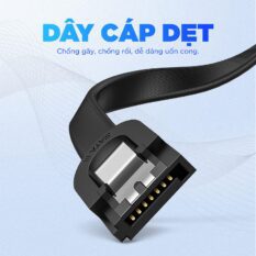 Cáp SATA 3.0 truyền tốc độ cao 6Gb/s dài 0.5m UGREEN US217