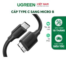 Cáp Type C sang Micro B UGREEN US312 Tốc độ truyền dữ liệu nhanh - Tốc độ siêu nhanh 5Gbps, công suất 15W - Tương thích Western Seagate Toshiba Canvio Galaxy S5 Note 3…