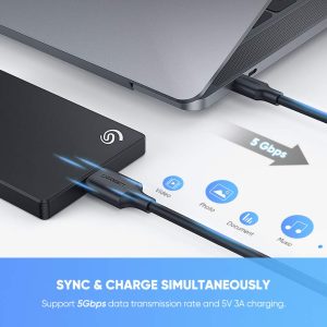 Cáp sạc nhanh Type C to Micro B UGREEN US312 | Truyền dữ liệu 5Gbps, 15W