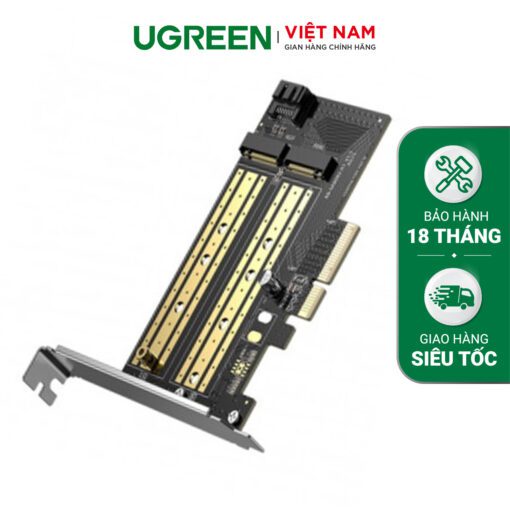 Card PCI sang NVMe UGREEN CM302 chuyển đổi ổ cứng - SSD NVMe M.2 PCIe 2280 to PCI-E 3.0 4X