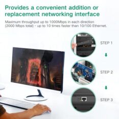 Card mạng UGREEN 30771 LAN PCI Express Gigabit Ethernet 10/100/1000Mbps Ugreen 30771 cao cấp - Hàng Chính Hãng