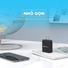 Củ sạc nhanh 18W UGREEN 20904 - Sạc nhanh chuẩn Quick Charge 3.0 công suất 18W - Chân cắm dẹt chuẩn US - Bảo hành 18 tháng