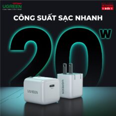 Củ sạc nhanh PD20W UGREEN CD249 Cổng sạc Type-C, chân cắm gập gọn - Khả năng tương thích rộng