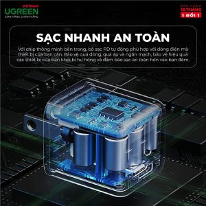 Củ sạc nhanh PD20W UGREEN CD249 Cổng sạc Type C 10 Củ sạc nhanh PD20W UGREEN CD249 Cổng sạc Type-C, chân cắm gập gọn - Khả năng tương thích rộng