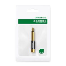 Đầu chuyển âm thanh UGREEN AV169 - Chuyển từ RCA sang 6.5mm - Đầu cáp mạ vàng, chống suy hao tín hiệu -  Hàng phân phối chính hãng - Bảo hành 18 tháng