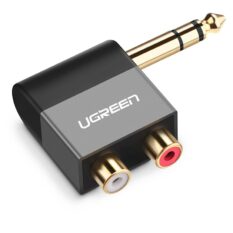 Đầu chuyển đổi âm thanh UGREEN 40846 - 6.5mm ra RCA (Hoa sen)