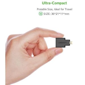 Đầu chuyển đổi micro HDMI (đực) sang HDMI (cái) UGREEN 20106. 14 Đầu chuyển đổi micro HDMI (đực) sang HDMI (cái) UGREEN 20106.