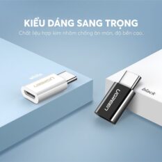 Đầu chuyển Micro USB cái sang USB-Type C UGREEN US189