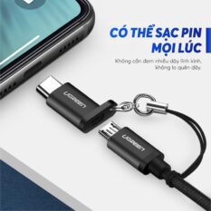 Đầu chuyển Micro USB cái sang USB-Type C UGREEN US189