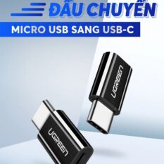 Đầu chuyển Micro USB cái sang USB-Type C đực vỏ nhôm UGREEN US189