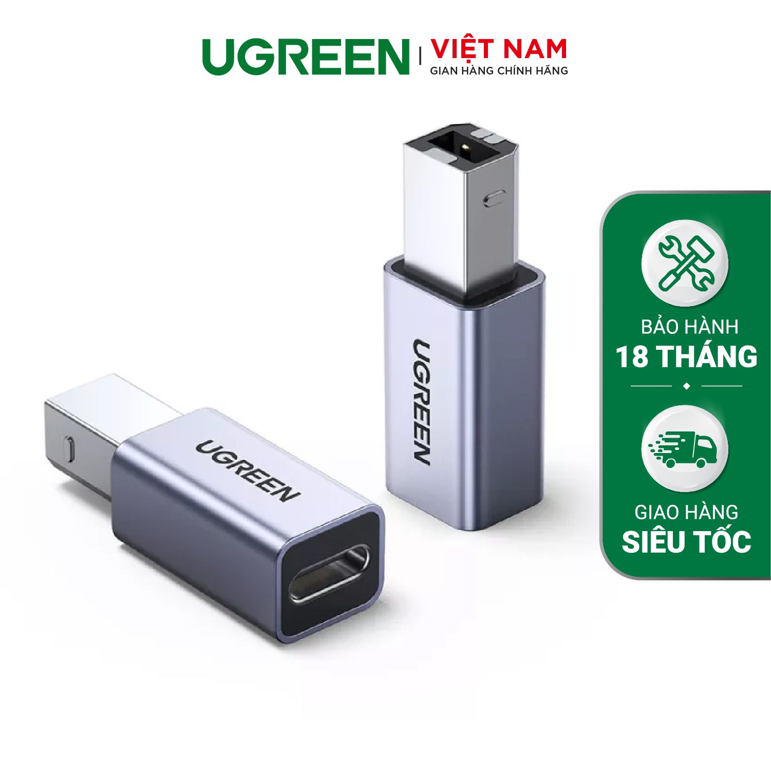 Đầu chuyển Type C sang cổng máy in USB B UGREEN US382 - Tốc độ truyền 480Mbs – Ugreen Việt Nam