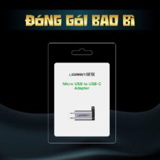 Đầu chuyển Type C sang Micro USB UGREEN US282 Vỏ nhiệt tản nhiệt tốt, kèm móc khóa