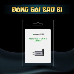 Đầu chuyển Type C sang Micro USB UGREEN US282 Vỏ nhiệt tản nhiệt tốt, kèm móc khóa