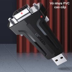 Đầu chuyển USB 2.0 sang COM DP9 RS 232 UGREEN 80111 - Tốc độ truyền 1Mbps - Đầu mạ Niken cao cấp