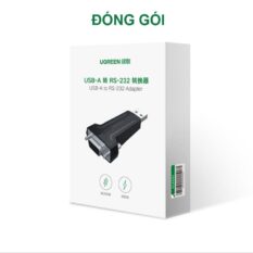 Đầu chuyển USB 2.0 sang COM DP9 RS 232 UGREEN 80111 - Tốc độ truyền 1Mbps - Đầu mạ Niken cao cấp