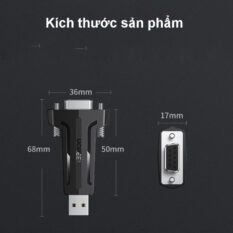 Đầu chuyển USB 2.0 sang COM DP9 RS 232 UGREEN 80111 - Tốc độ truyền 1Mbps - Đầu mạ Niken cao cấp