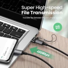 Đầu chuyển USB 2.0 sang Type-C UGREEN 50568 - Tốc độ truyền 480Mbps - Thiết kế nhỏ gọn, kèm móc treo tiện lợi