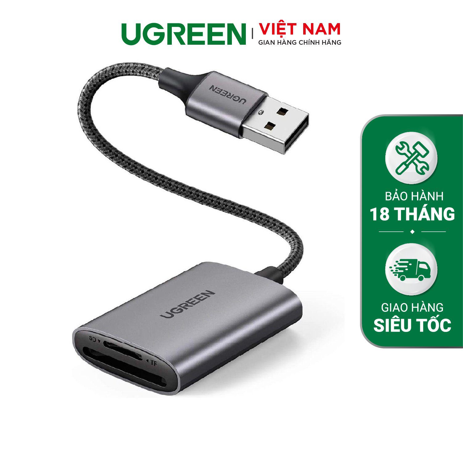 Đầu đọc thẻ nhớ cổng USB UGREEN 80887 - Hỗ trợ thẻ SD và - Tốc độ truyền lên đến 5, vỏ hợp kim tản nhiệt tốt – Ugreen Việt Nam