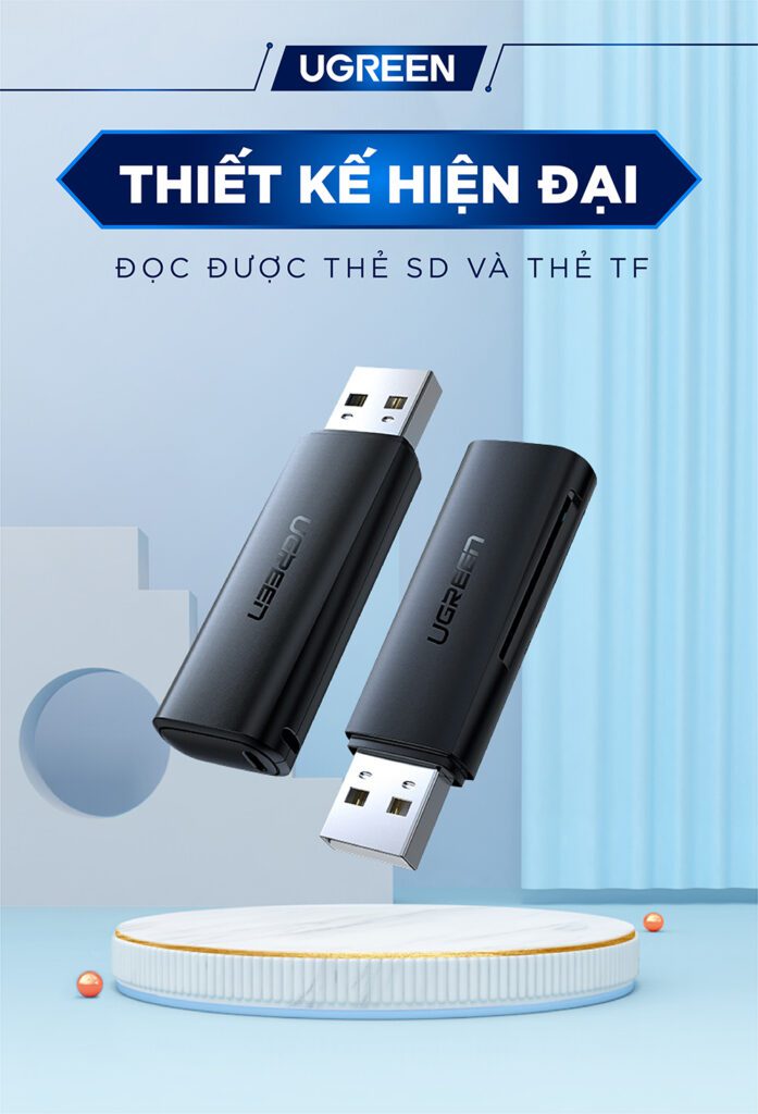 Đầu đọc thẻ nhớ UGREEN CM264 Đọc thẻ SD/TF chuẩn USB 2.0 - Tốc độ truyền 480Mbps Hỗ trợ tối đa lên đến 512GB - Hình ảnh 7