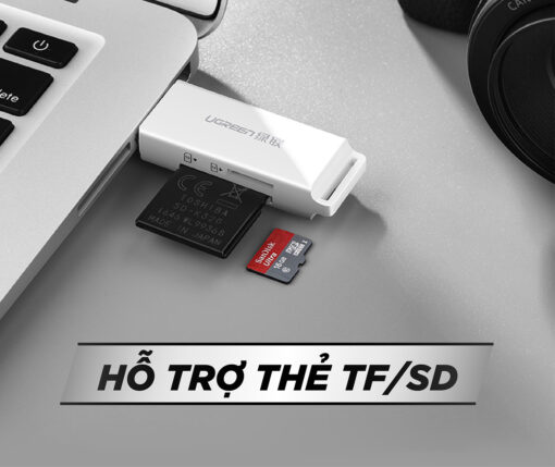 dau doc the nho usb 30 ugreen cm104 ho tro doc the tf sd 2