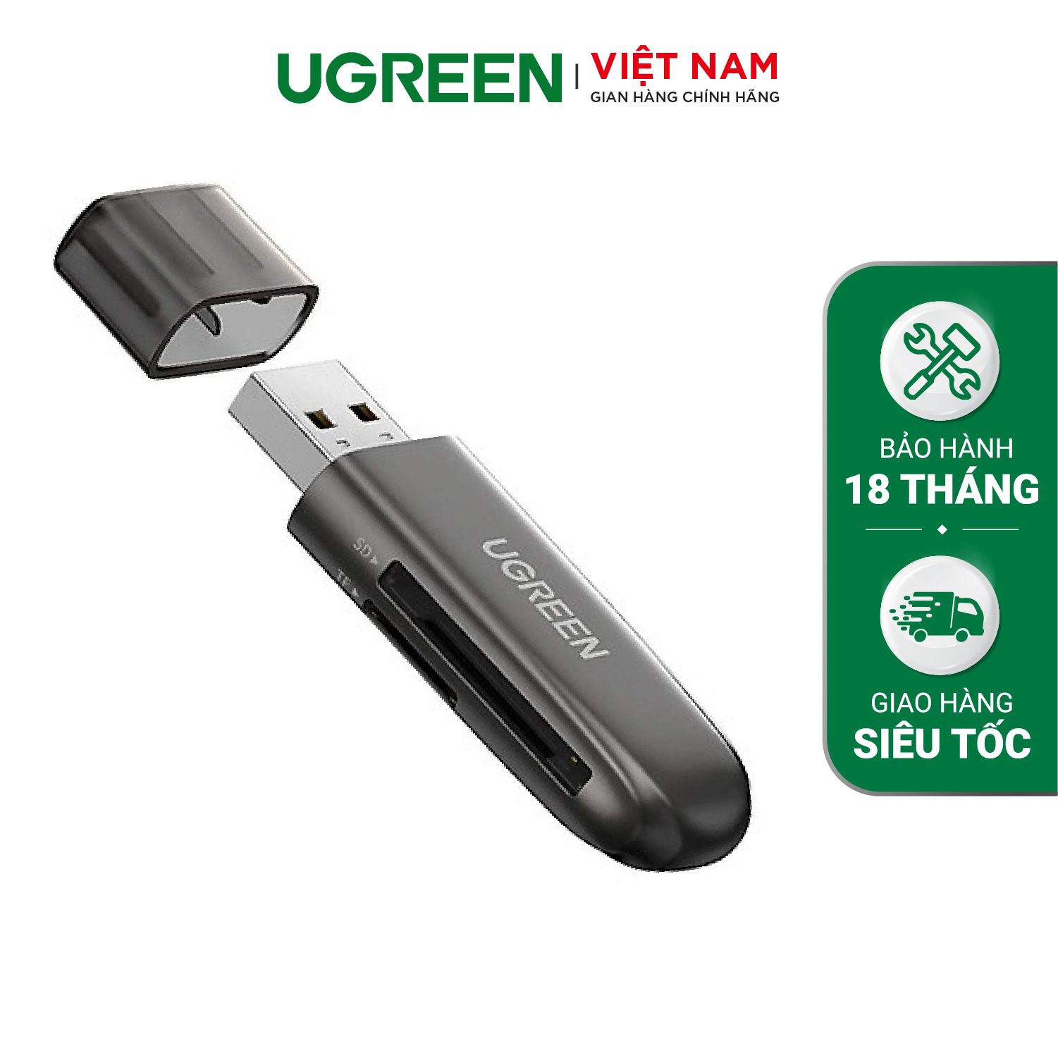 Đầu đọc thẻ Ugreen TF+ SD - Cổng USB 3.0 truyền tải tốc độ cao 5Gbps – Ugreen Việt Nam