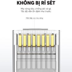 Đầu (hạt) bấm mạng RJ45 cho dây CAT6 bọc inox chống nhiễu UGREEN NW111