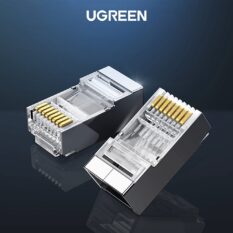 Đầu (hạt) bấm mạng RJ45 cho dây CAT6 bọc inox chống nhiễu UGREEN NW111