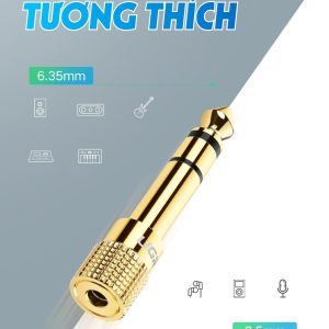 Đầu jack chuyển đổi âm thanh từ cổng 3.5mm cái sang cổng 6.5mm đực chính hãng UGREEN 20503 9 Đầu jack chuyển đổi âm thanh từ cổng 3.5mm cái sang cổng 6.5mm đực chính hãng UGREEN 20503