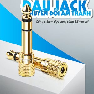 Đầu jack chuyển đổi âm thanh từ cổng 3.5mm cái sang cổng 6.5mm đực chính hãng UGREEN 20503 12 Đầu jack chuyển đổi âm thanh từ cổng 3.5mm cái sang cổng 6.5mm đực chính hãng UGREEN 20503