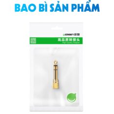 Đầu jack chuyển đổi âm thanh từ cổng 3.5mm cái sang cổng 6.5mm đực chính hãng UGREEN 20503