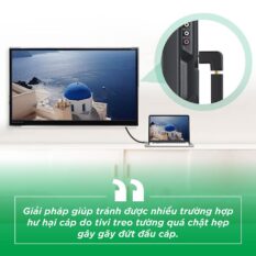 Đầu nối cổng HDMI male sang HDMI female vuông góc 90 độ BẺ XUỐNG UGREEN 20109 Hàng phân phối chính hãng - Bảo hành 18 tháng