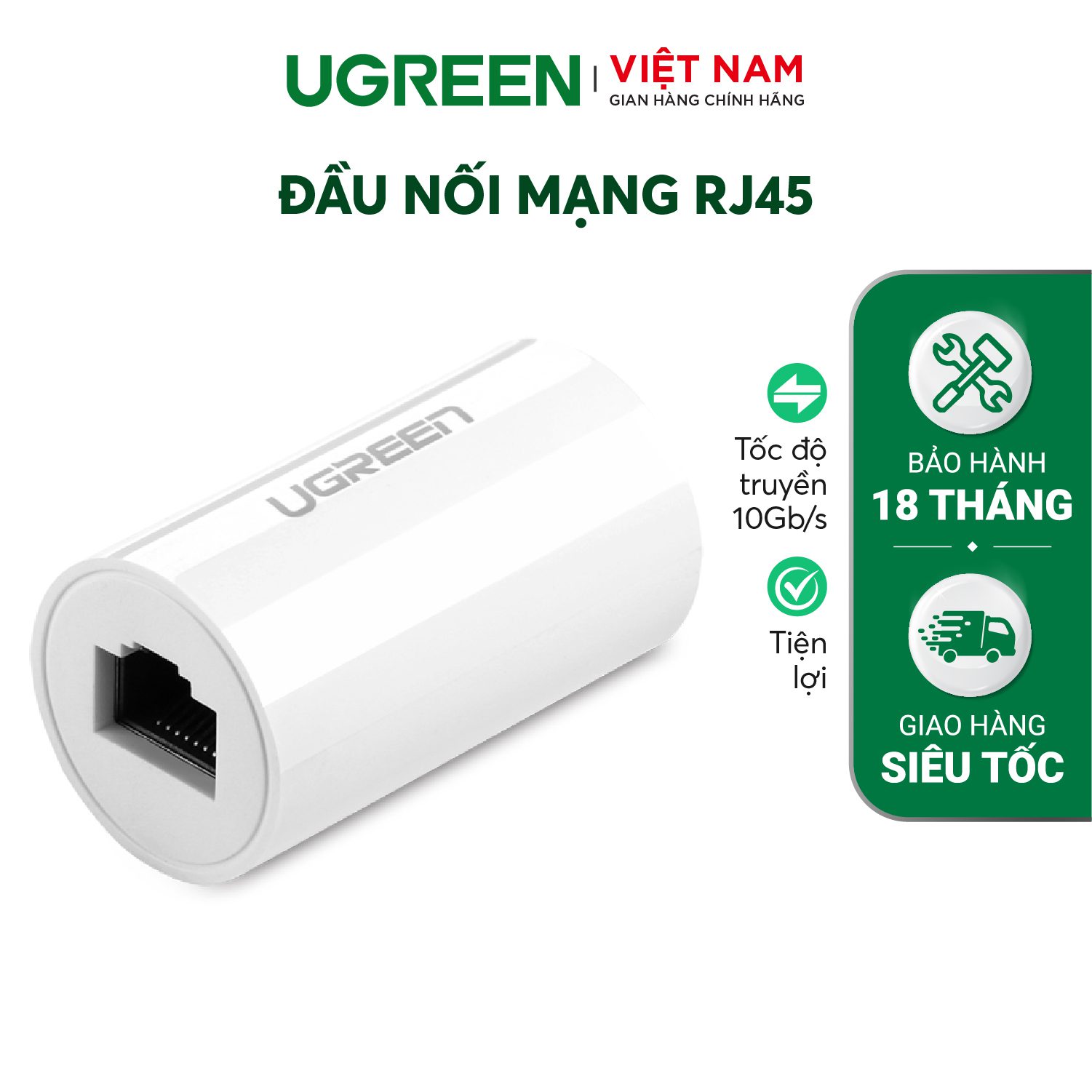Đầu nối mạng RJ 45 cái sang cái thiết kế đẹp mắt UGREEN 20391 – Ugreen Việt Nam