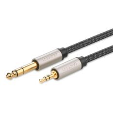 Dây âm thanh 3.5mm đực sang 6.5mm mạ vàng 24k cao cấp UGREEN AV127