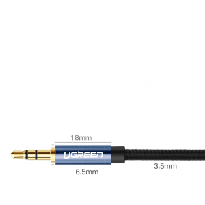 Dây âm thanh 3.5mm UGREEN AV112 Đầu vuông góc gập gpjn, vỏ bện vải sợi tổng hợp 12 Dây âm thanh 3.5mm UGREEN AV112 Đầu vuông góc gập gpjn, vỏ bện vải sợi tổng hợp - 60178-0.5m