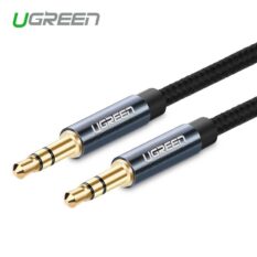 Dây âm thanh 3.5mm UGREEN AV112 Vỏ bện vải sợi tổng hợp dài từ 0.5-5m