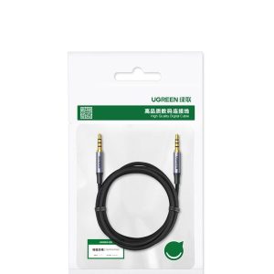 Cáp 3.5mm hỗ trợ Mic và tai nghe UGREEN AV183 dây bện