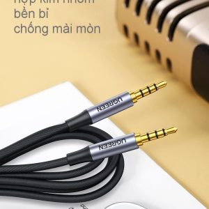 Cáp 3.5mm hỗ trợ Mic và tai nghe UGREEN AV183 dây bện