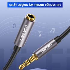 Dây cáp nối dài 3.5mm UGREEN AV118 hỗ trợ Mic