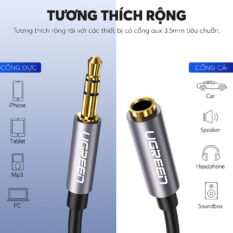 Dây cáp nối dài 3.5mm UGREEN AV118 hỗ trợ Mic