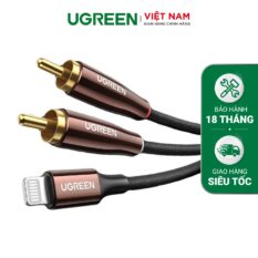 Dây cáp 2RCA sang Lightning dạng dù bện UGREEN AV166