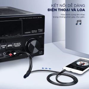 Dây cáp Audio 3.5mm ra 2 đầu RCA (Hoa sen) dài 5M UGREEN AV116 10591 12 Dây cáp Audio 3.5mm ra 2 đầu RCA (Hoa sen) dài 5M UGREEN AV116 10591