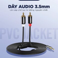 Dây cáp Audio 3.5mm ra 2 đầu RCA (Hoa sen) dài 5M UGREEN AV116 10591